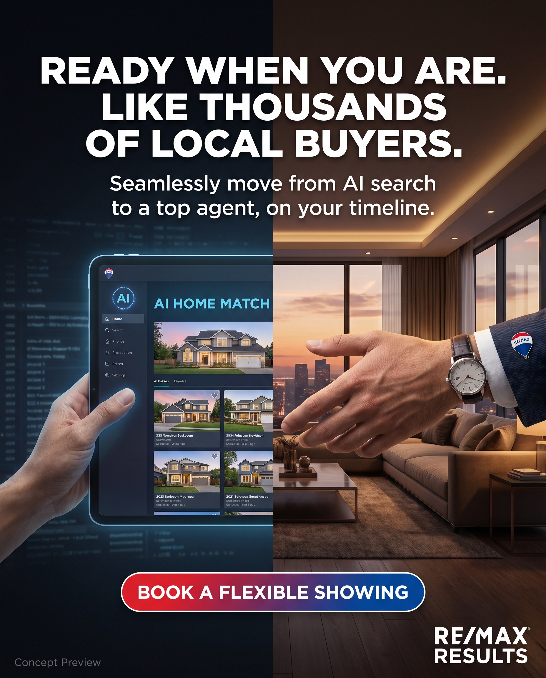 RE/MAX Results schedule concept